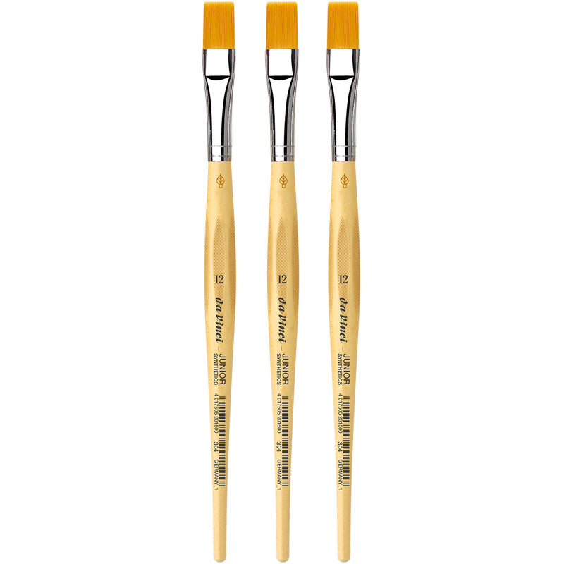 JUNIOR Synthetics Student Brush, Synthetic, Tempera, Round, Series 304, Size 12, Pack of 3