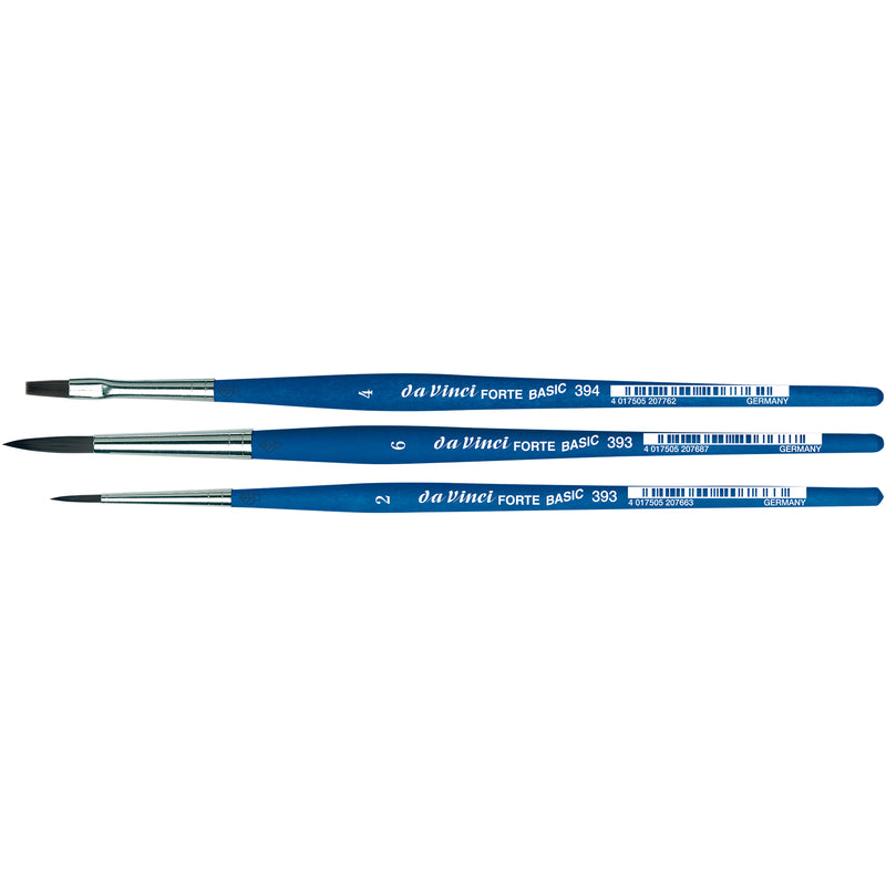Forte Synth Basic 3 Brush Set Blue