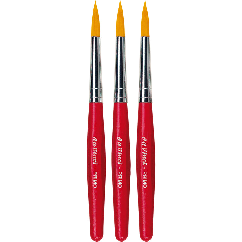 PRIMO Preschool Brush, Synthetic, Tempera, Round, Series 353R, Size 12, Pack of 3