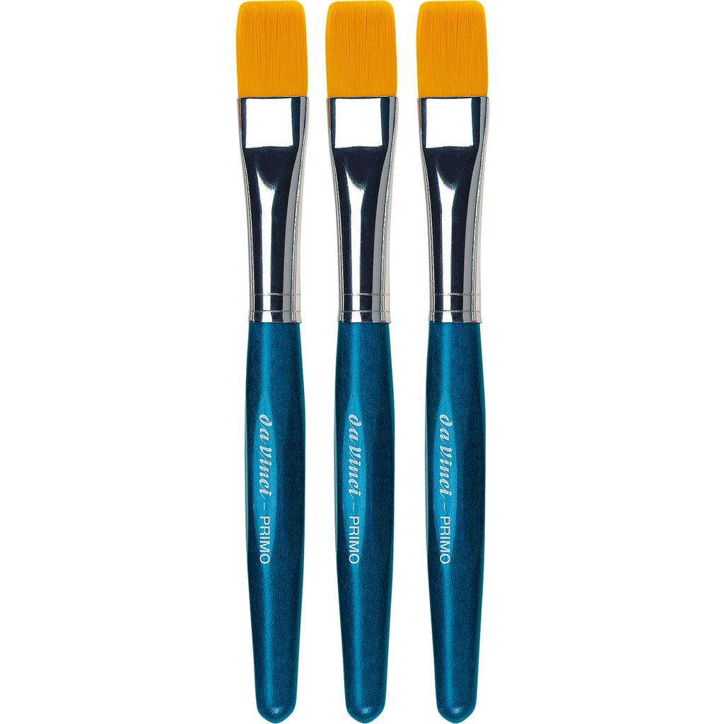 PRIMO Preschool Brush, Synthetic, Tempera, Flat, Series 354B, Size 16, Pack of 3
