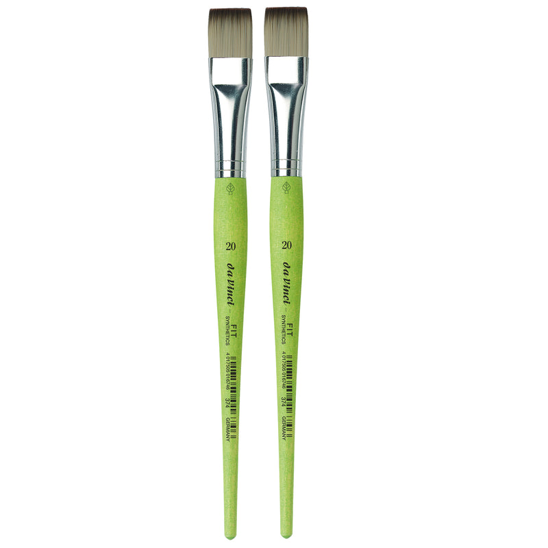 FIT Synthetics Student Brush, Synthetic, Acrylic & Tempera, Flat, Series 374, Size 20, Pack of 2