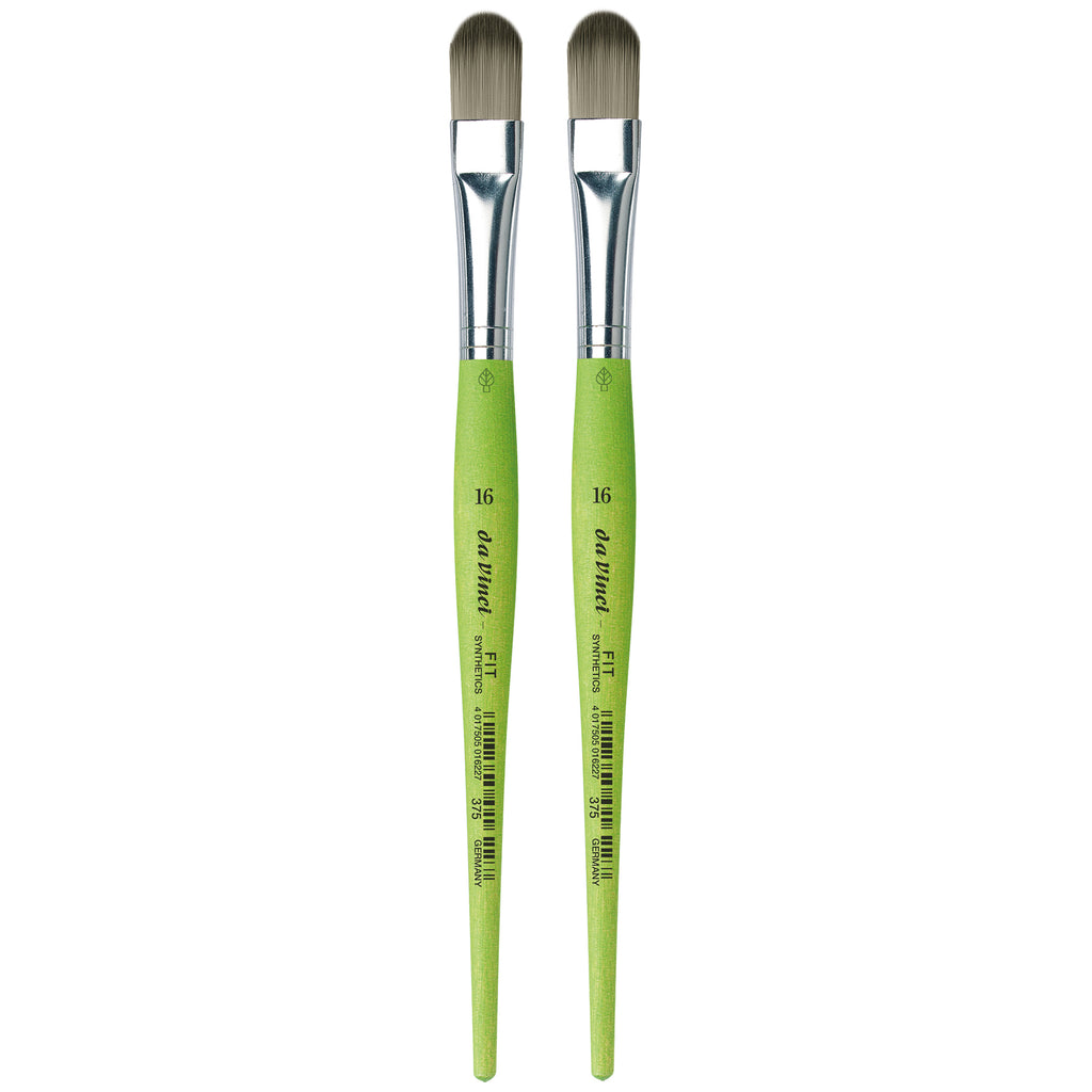 FIT Synthetics Student Brush, Synthetic, Acrylic & Tempera, Filbert, Series 375, Size 16, Pack of 2