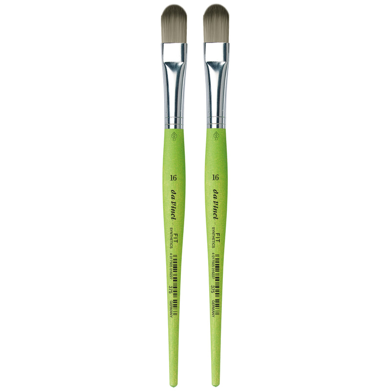 FIT Synthetics Student Brush, Synthetic, Acrylic & Tempera, Filbert, Series 375, Size 16, Pack of 2