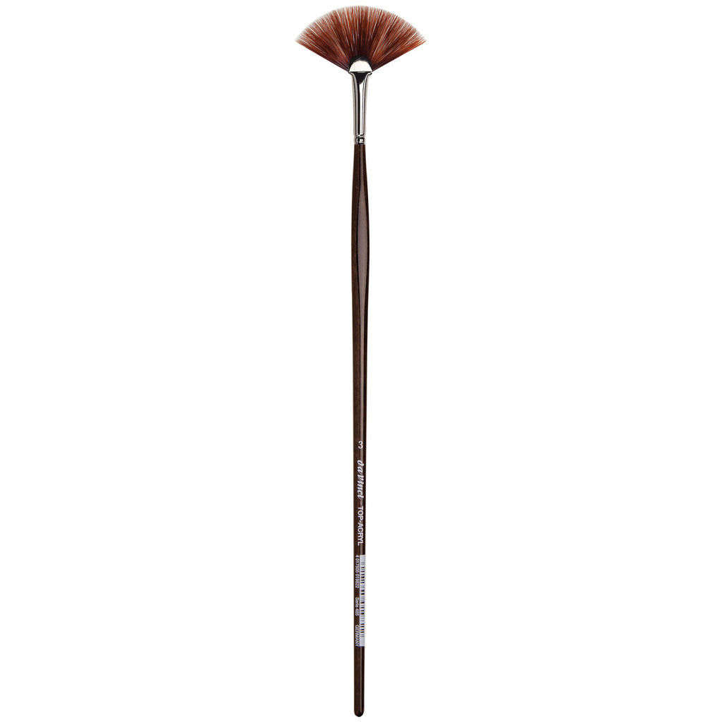 TOP-ACRYL Red-Brown Brush, Synthetic, Acrylic & Oil, Fan, Series 485, Size 3