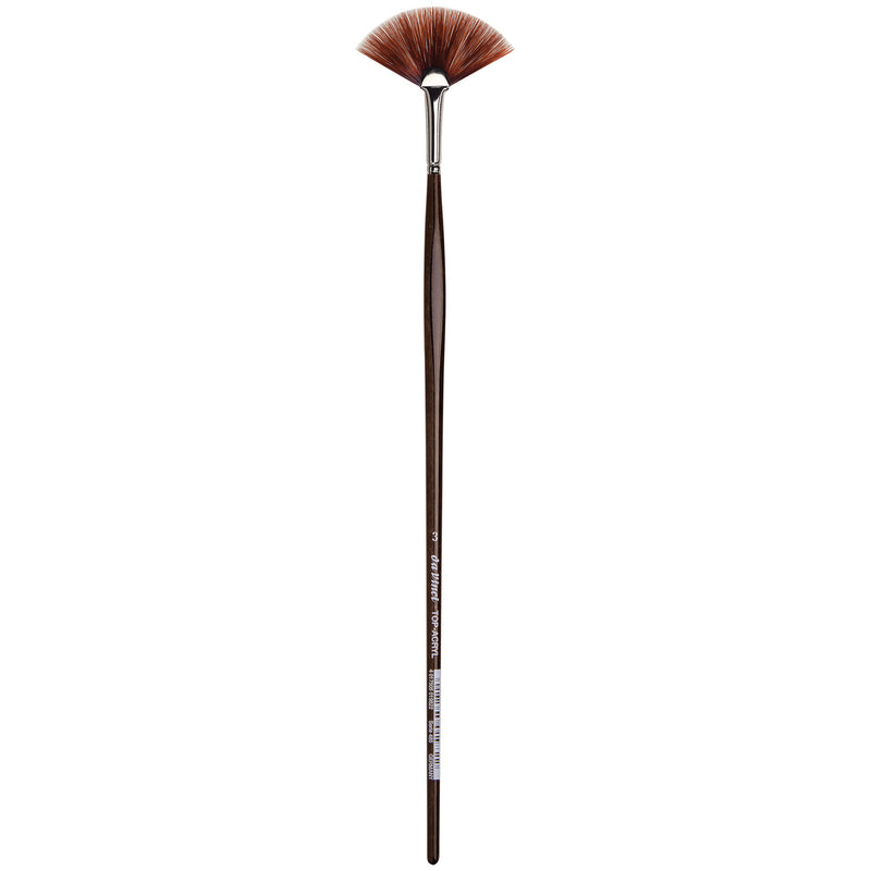 TOP-ACRYL Red-Brown Brush, Synthetic, Acrylic & Oil, Fan, Series 485, Size 3