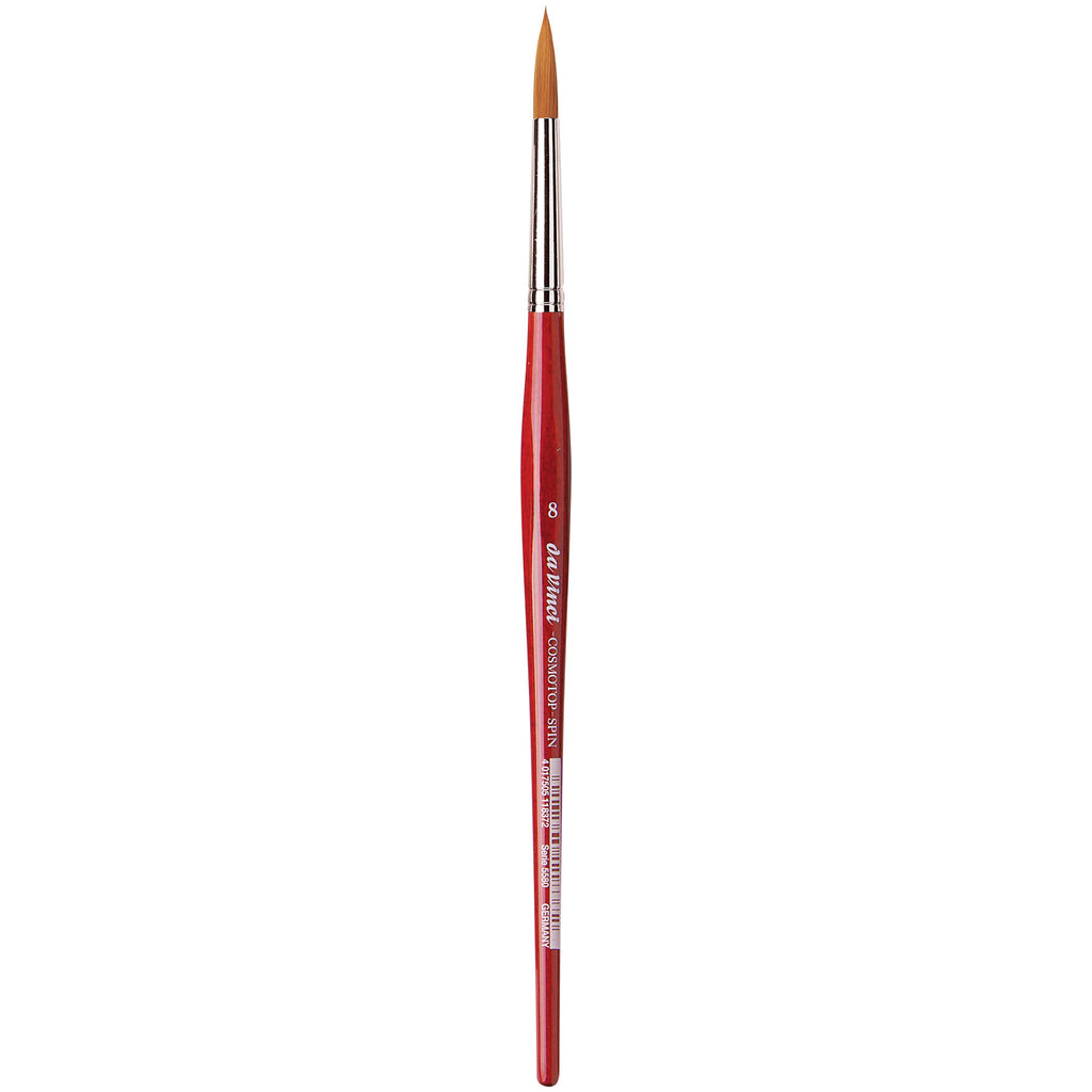 COSMOTOP-SPIN Silkpainting Brush, Synthetic, Watercolor, Round, Size 8