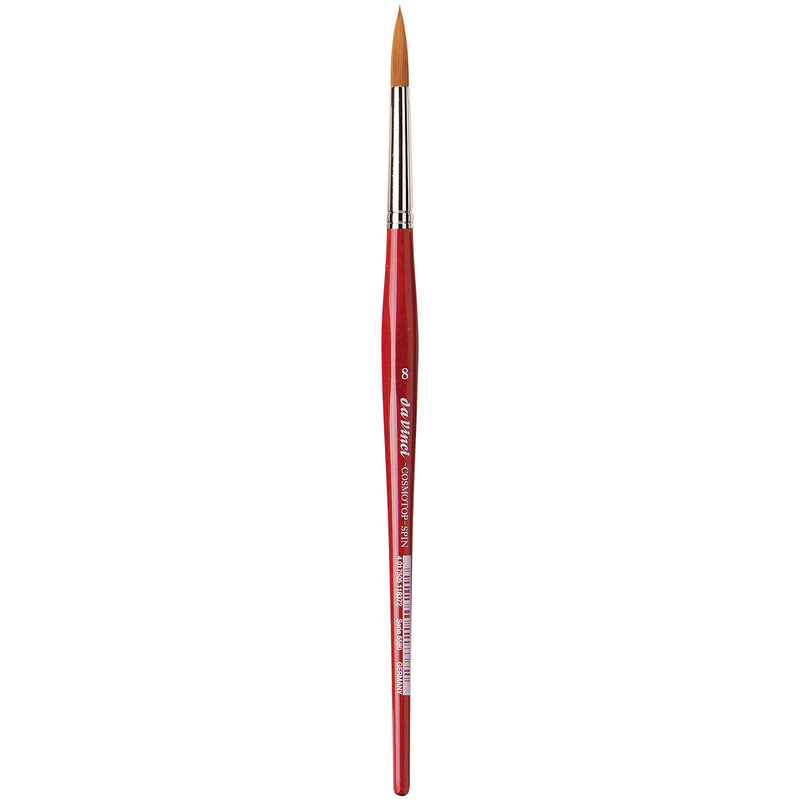 COSMOTOP-SPIN Silkpainting Brush, Synthetic, Watercolor, Round, Size 8