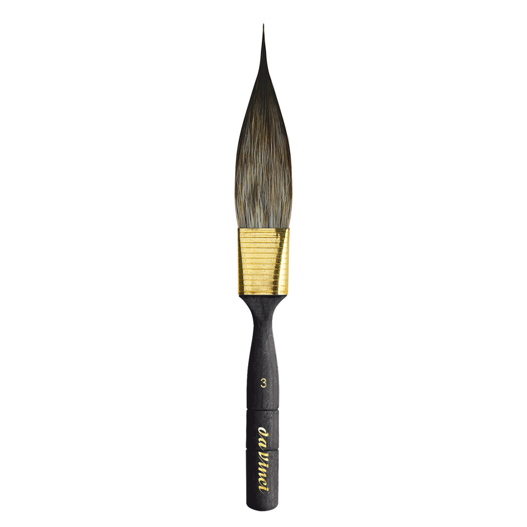 CASANEO Double Sided Dagger Striper with Traditional Pinstriping Handle, Synthetic, Watercolor & Acrylic, Series 704, Size 3