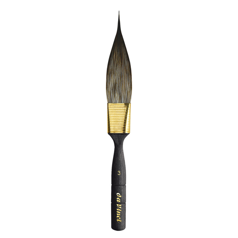 CASANEO Double Sided Dagger Striper with Traditional Pinstriping Handle, Synthetic, Watercolor & Acrylic, Series 704, Size 3