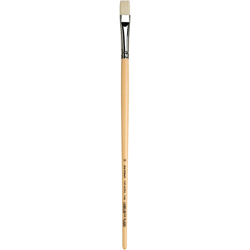 TOP-ACRYL Bright White Brush, Synthetic, Acrylic & Oil, Flat, Series 7182, Size 14