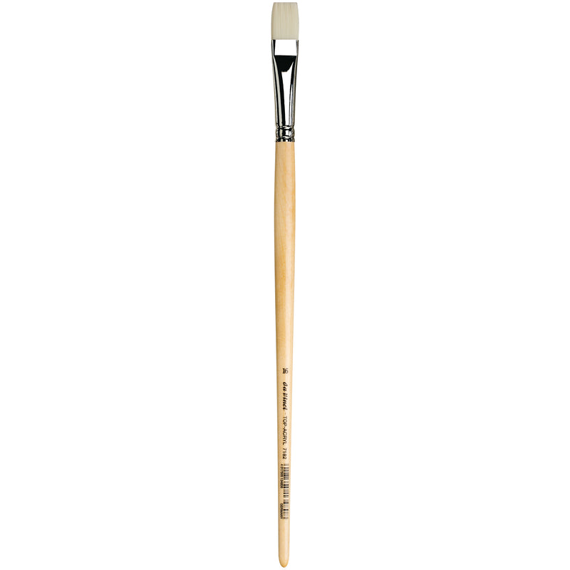 TOP-ACRYL Bright White Brush, Synthetic, Acrylic & Oil, Flat, Series 7182, Size 16