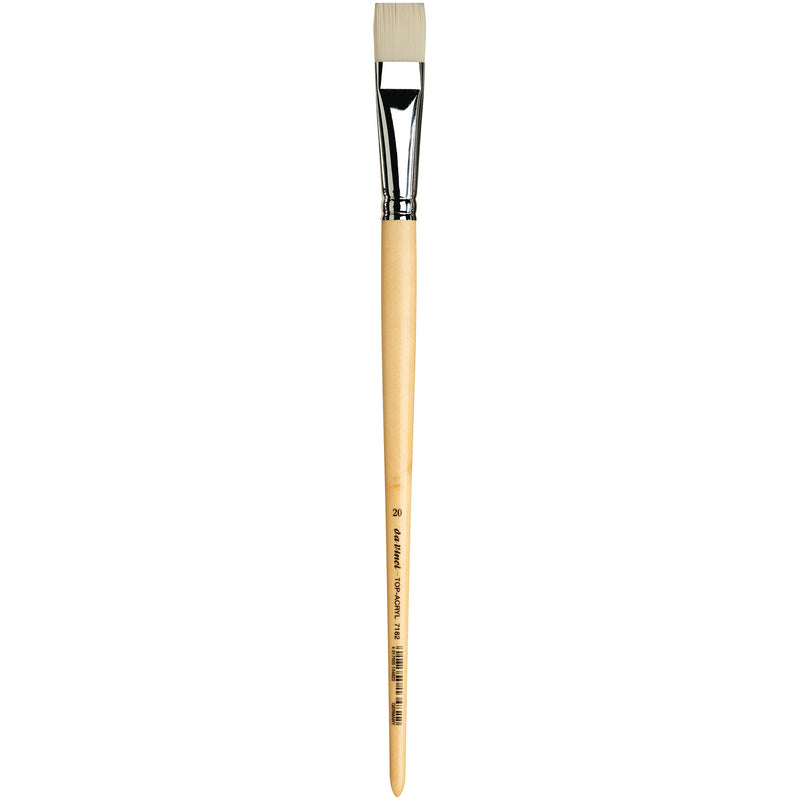 TOP-ACRYL Bright White Brush, Synthetic, Acrylic & Oil, Flat, Series 7182, Size 20