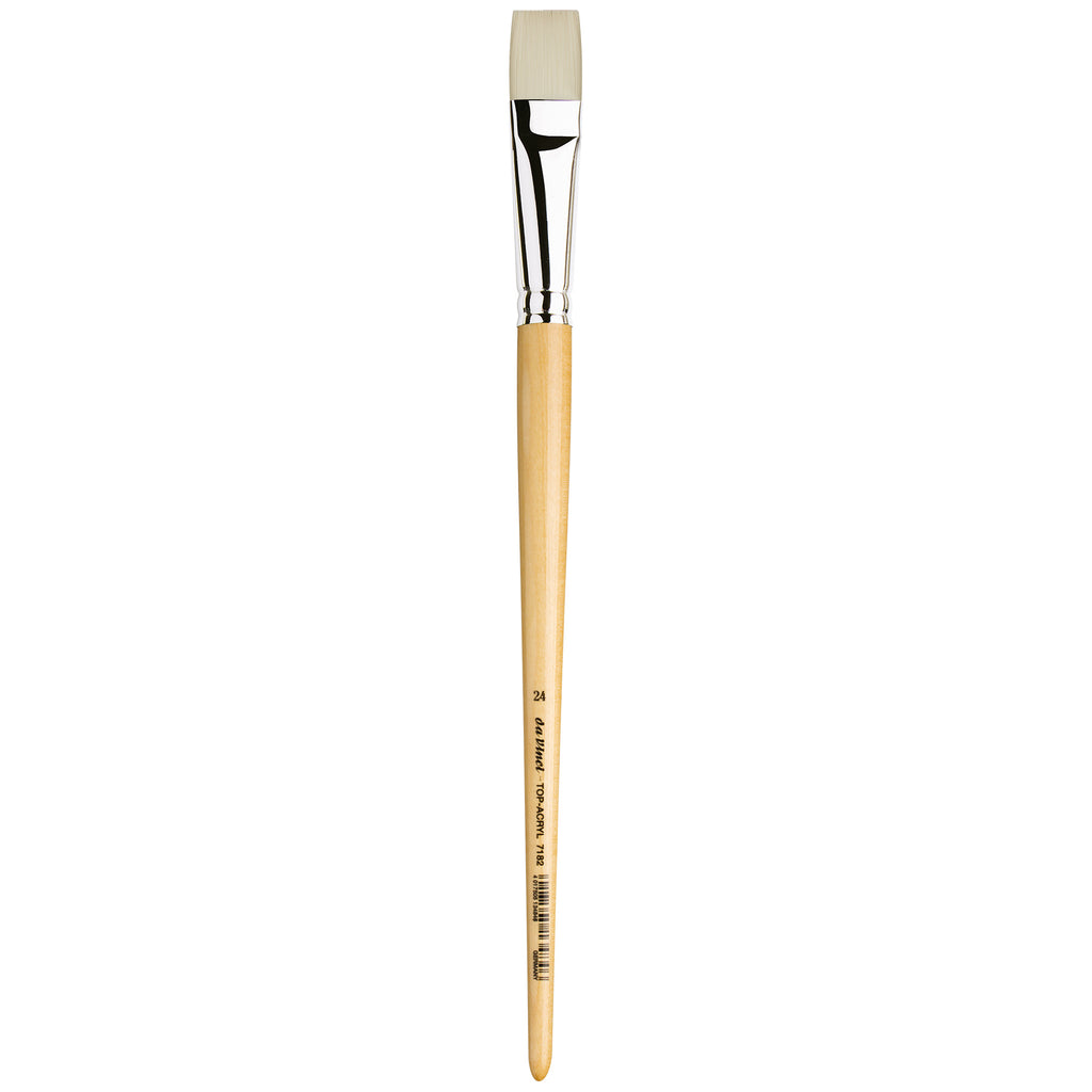 TOP-ACRYL Bright White Brush, Synthetic, Acrylic & Oil, Flat, Series 7182, Size 24