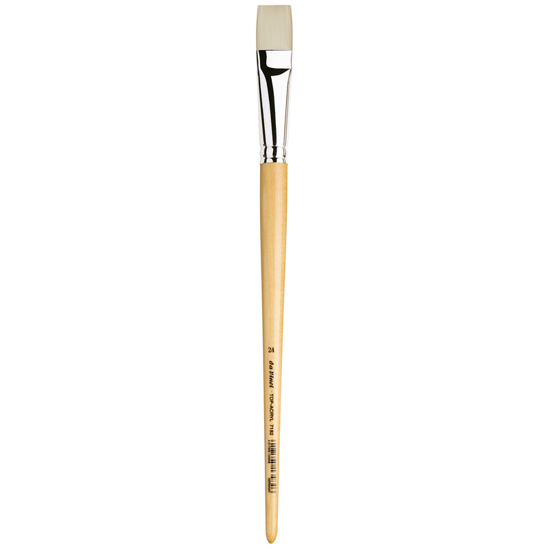 TOP-ACRYL Bright White Brush, Synthetic, Acrylic & Oil, Flat, Series 7182, Size 24