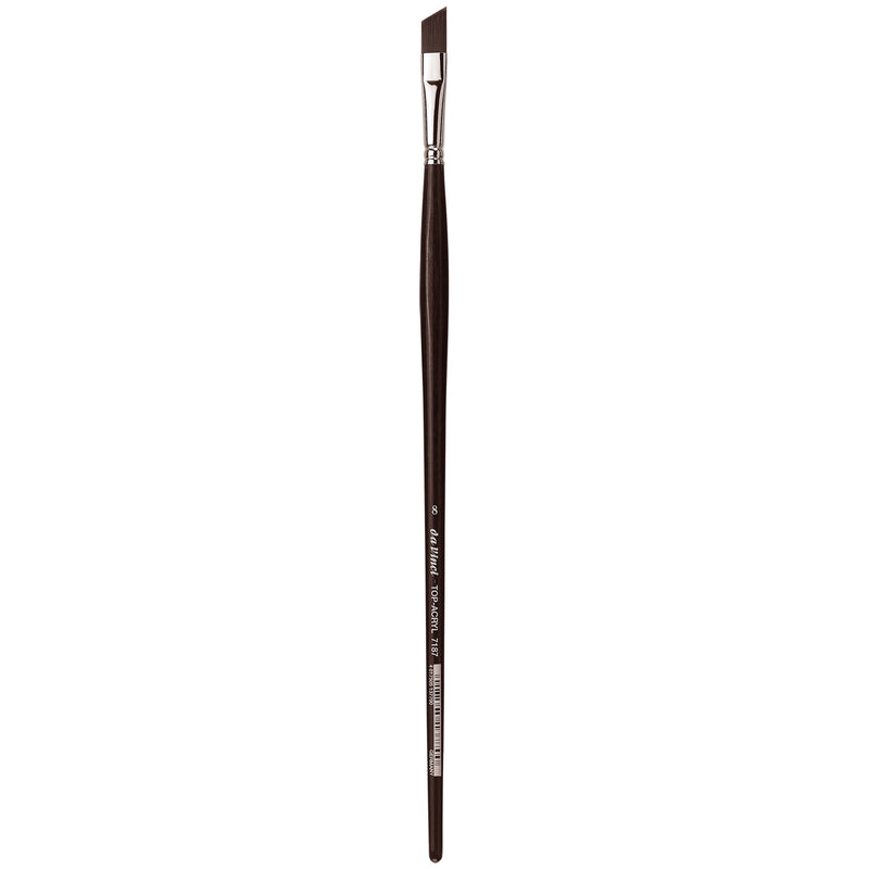 TOP-ACRYL Red-Brown Brush, Synthetic, Acrylic & Oil, Slant, Series 7187, Size 8