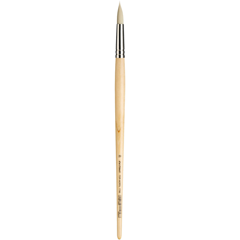 TOP-ACRYL White Brush, Synthetic, Acrylic & Oil, Round, Series 7782, Size 20