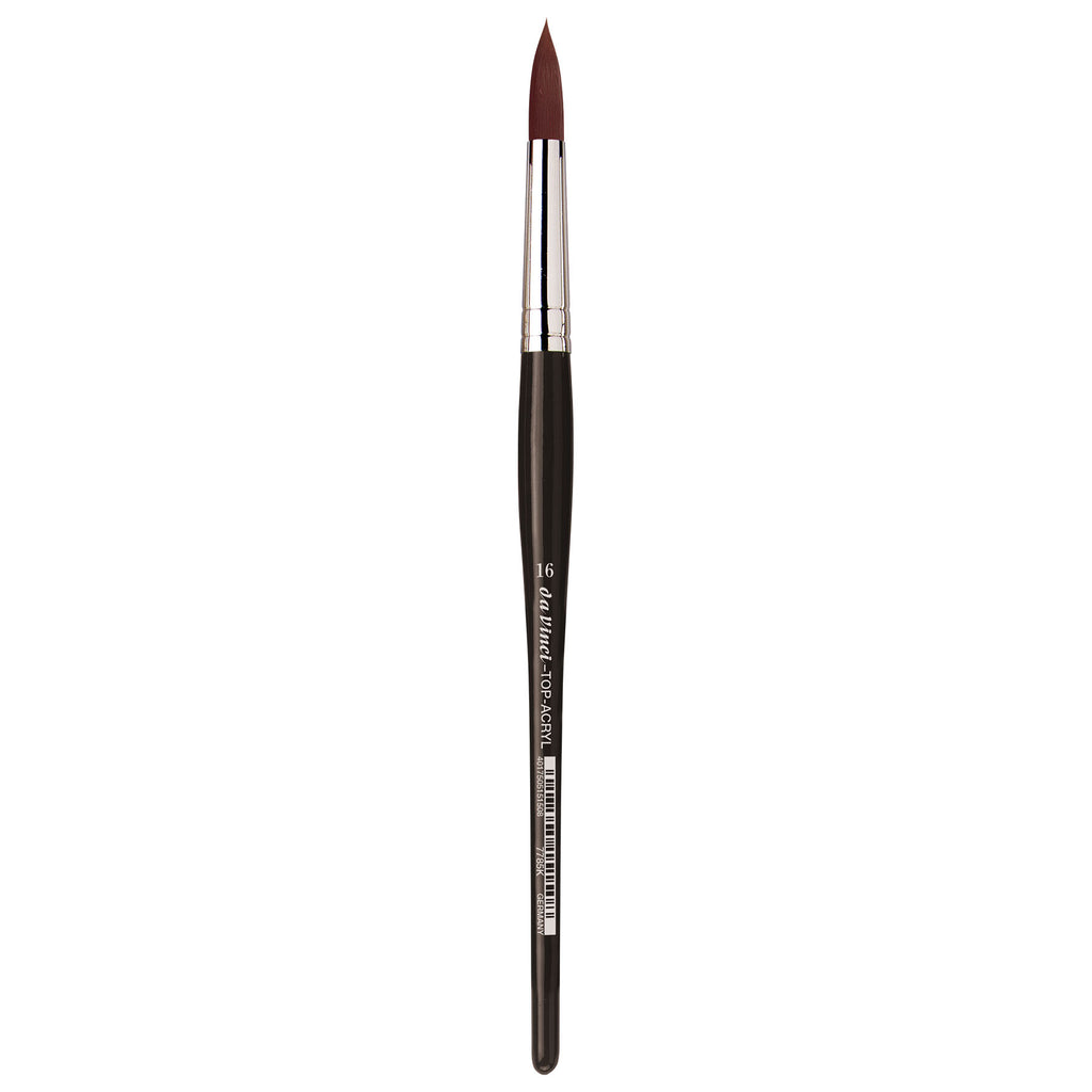 TOP-ACRYL Red-Brown Brush, Synthetic, Acrylic & Oil, Round, Series 7785K, Size 16