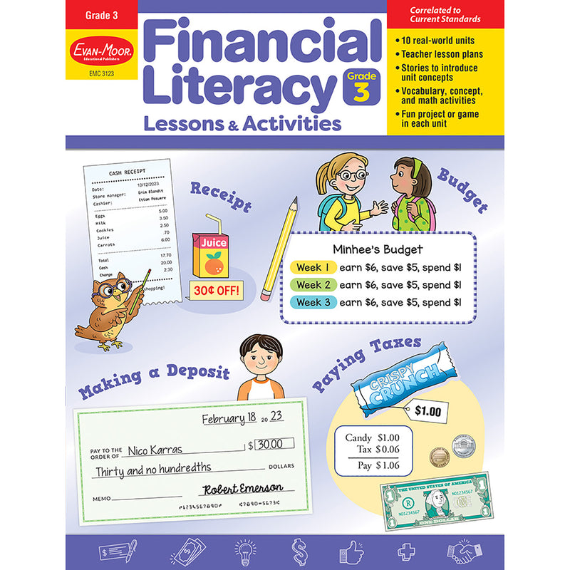 Financial Literacy Lessons & Activities, Grade 3