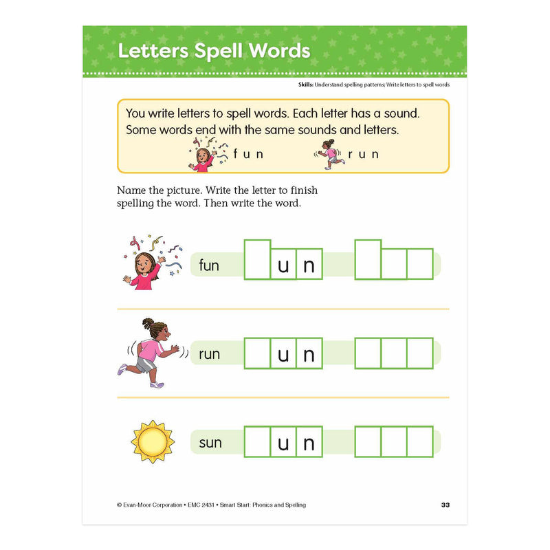 Early Learning Spelling Activity Book Bundle Grade K