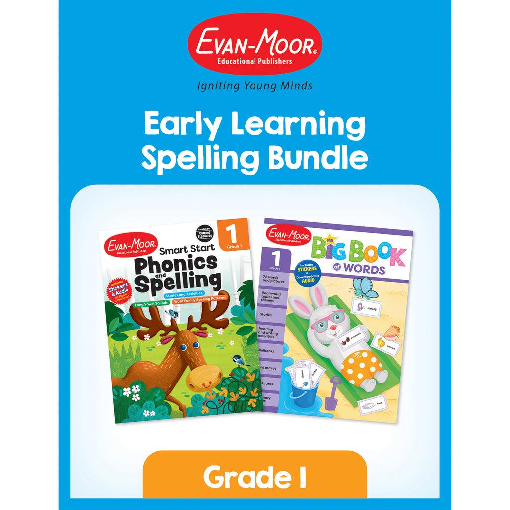 Early Learning Spelling Activity Book Bundle, Grade 1