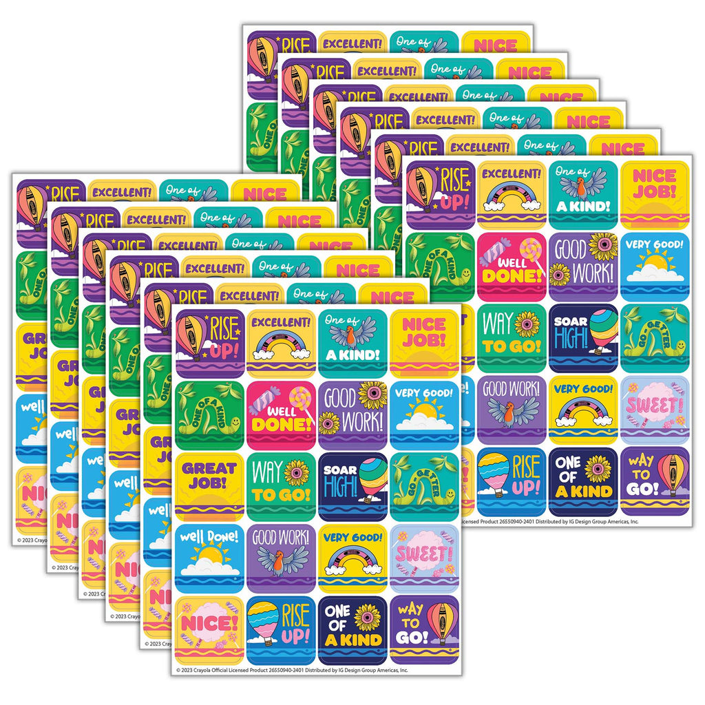 Crayola® Colors of Kindness Theme Stickers, 120 Per Pack, 12 Packs