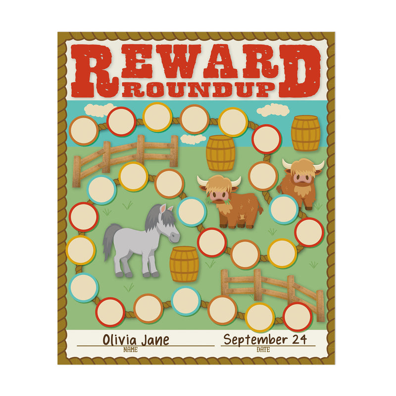 Wild Wild Class Mini Reward Chart W/stickers