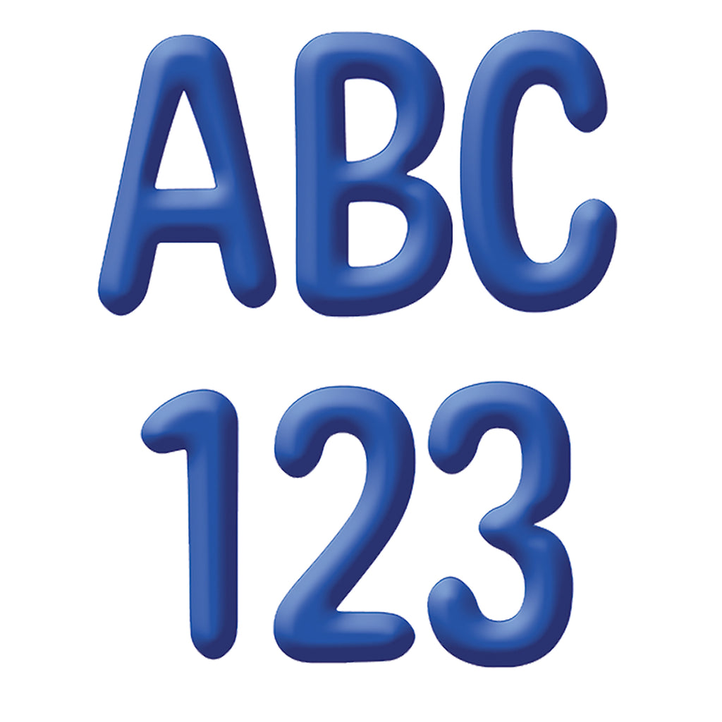Solid Blue 4in Deco Letters Color My World