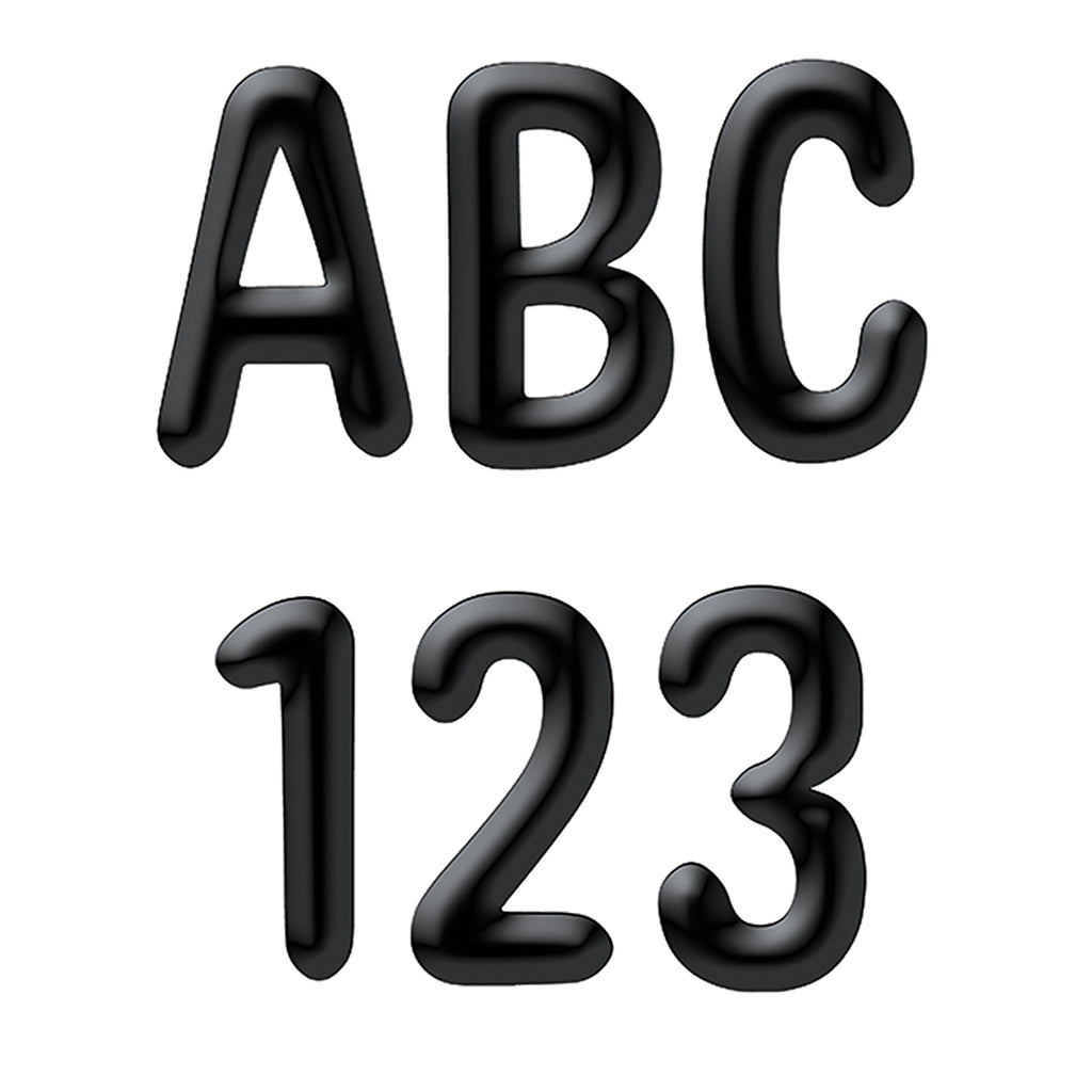 Solid Black 4in Deco Letters Color My World