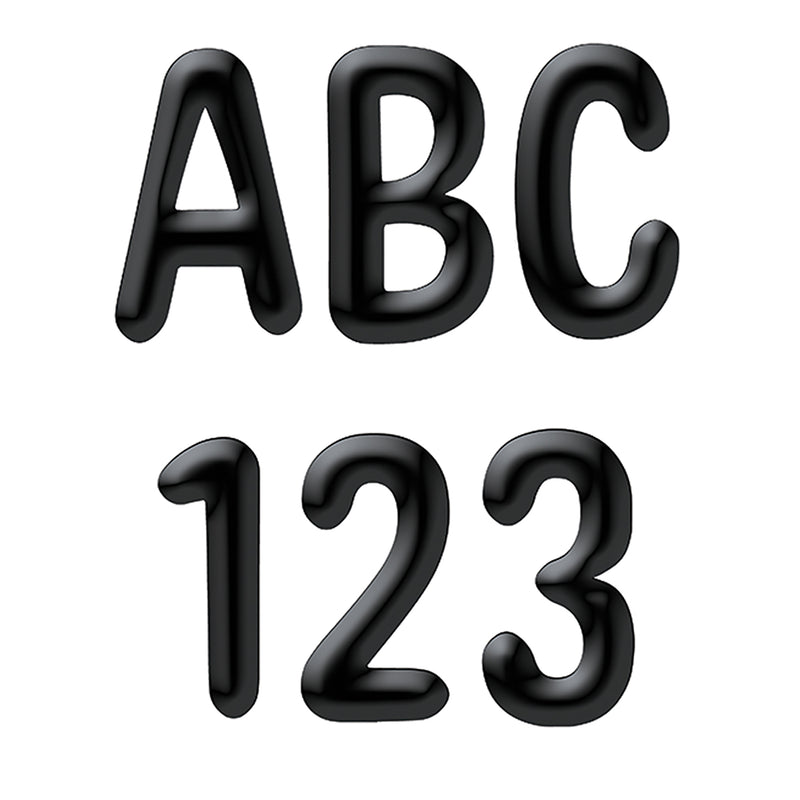 Solid Black 4in Deco Letters Color My World