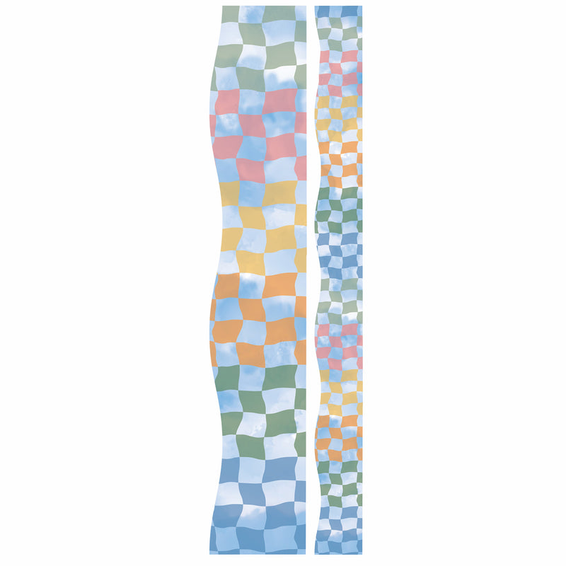 Rainbow Checkered Sky Deco Trim Extra Wide