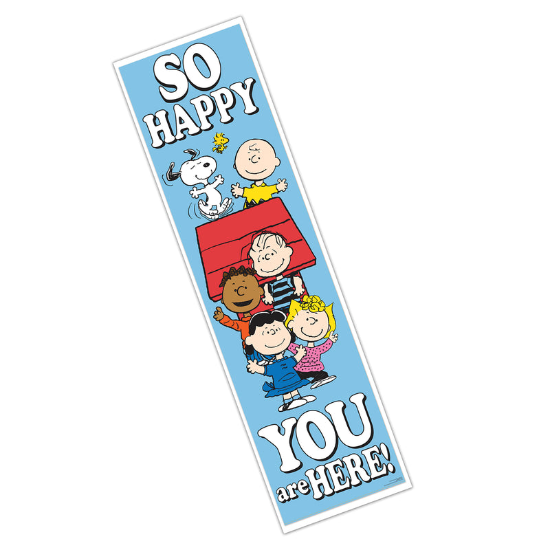 Peanuts So Glad You Are Here Banner Vertical