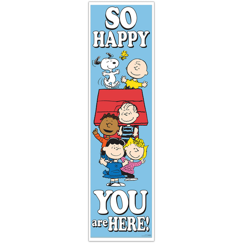 Peanuts So Glad You Are Here Banner Vertical