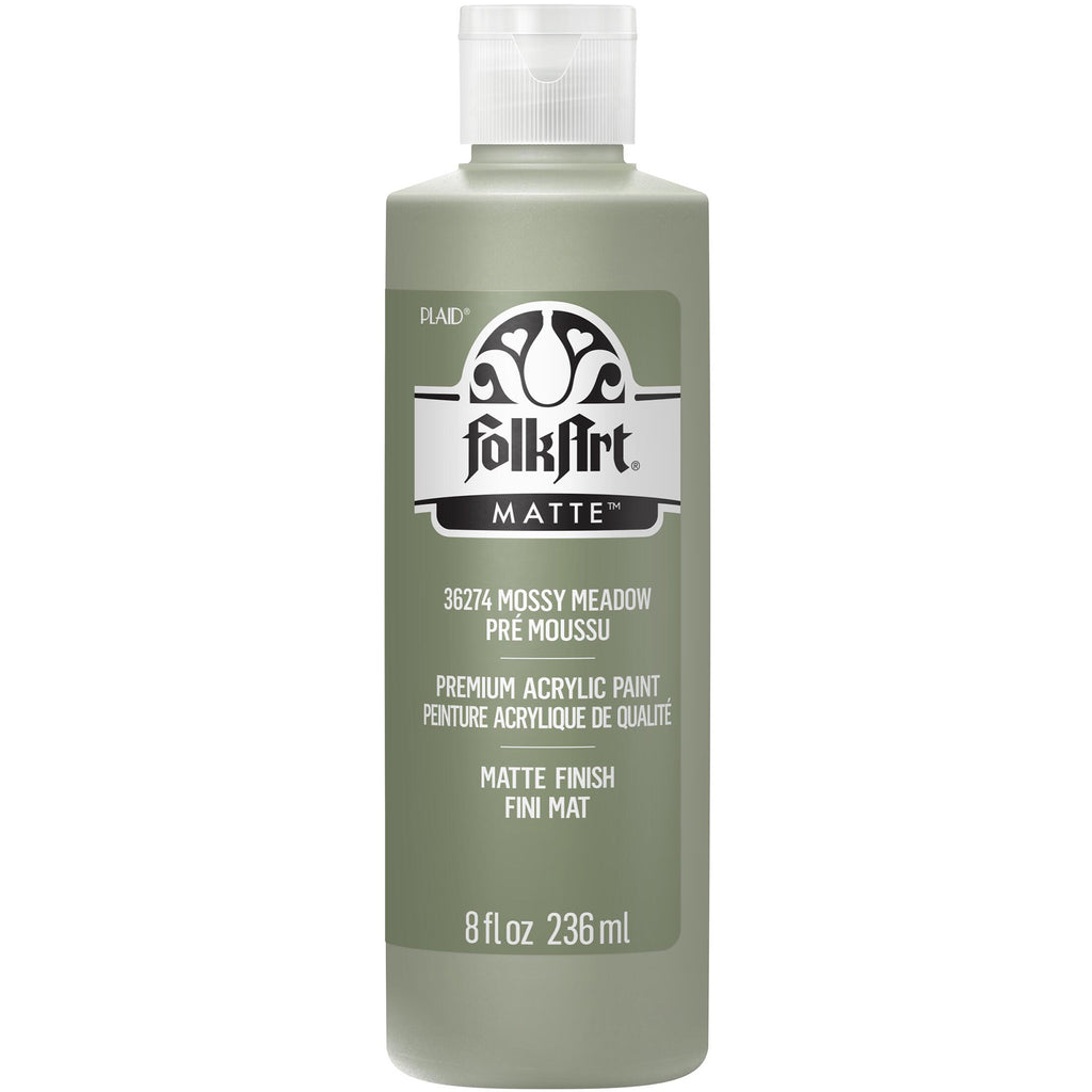 Acrylic Paint Matte Mossy Meadw 8oz Folkart