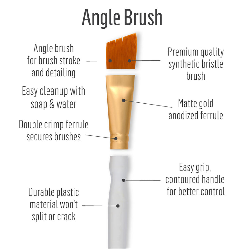 Folkart Angle Brush Set 5ct