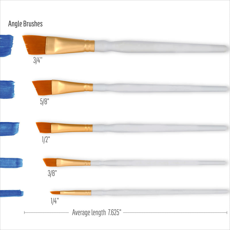 Folkart Angle Brush Set 5ct