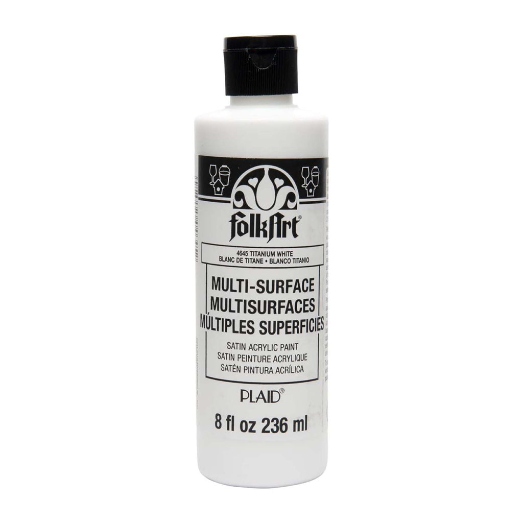 Acrylic Paint Satn Titanium Wht 8oz Folkart Multisurface