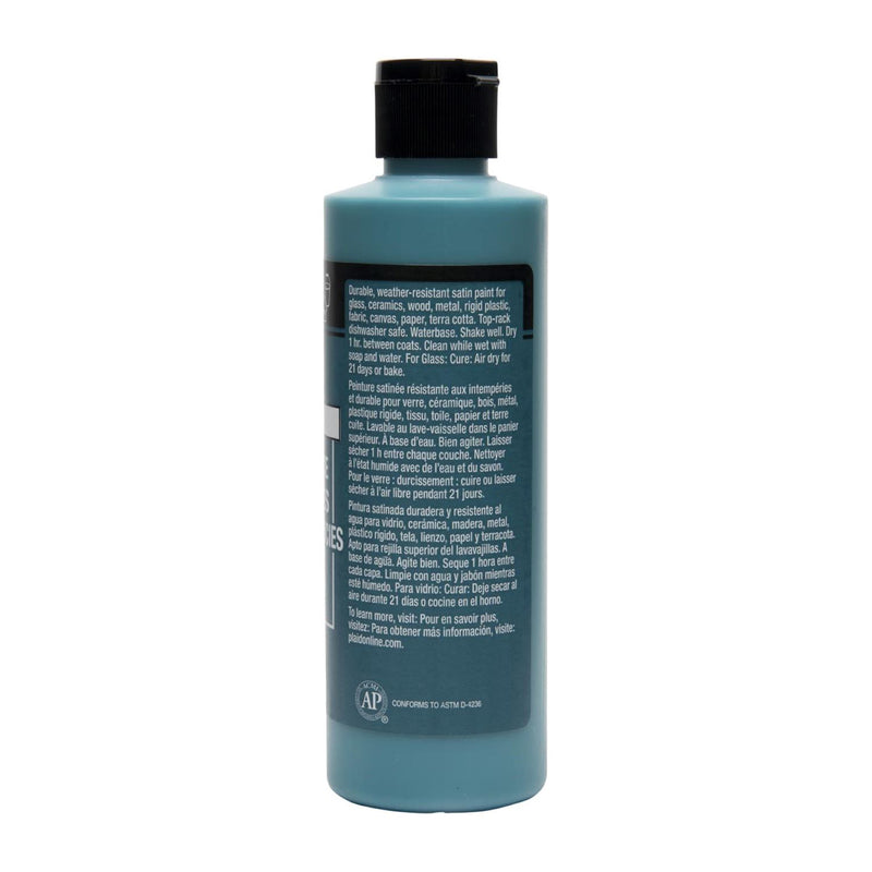 Acrylic Paint Satin Teal 8oz Folkart Multisurface