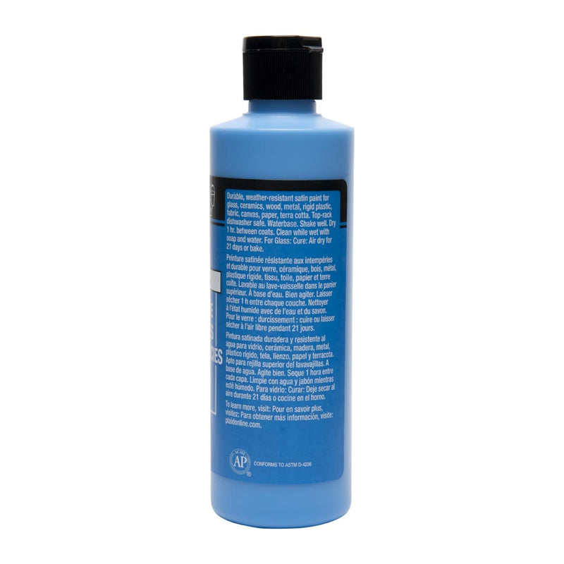 Acrylic Paint Satin Look Me Blue Folkart Multisurface 8oz