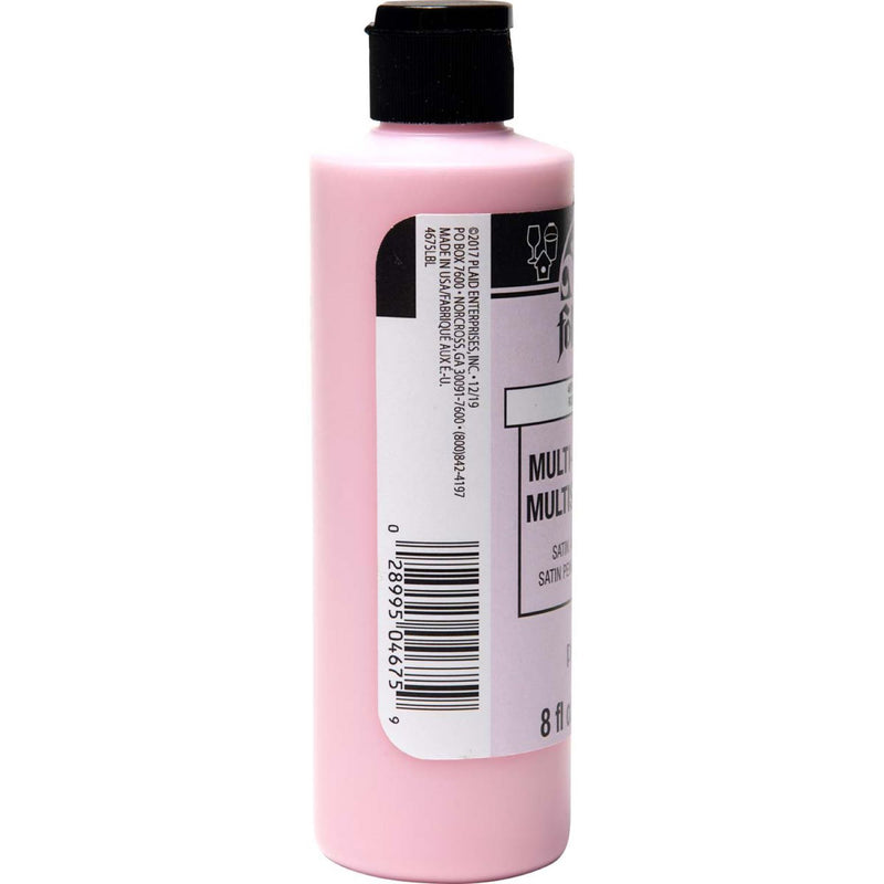 Acrylic Paint Satin Baby Pink 8oz Folkart Multisurface