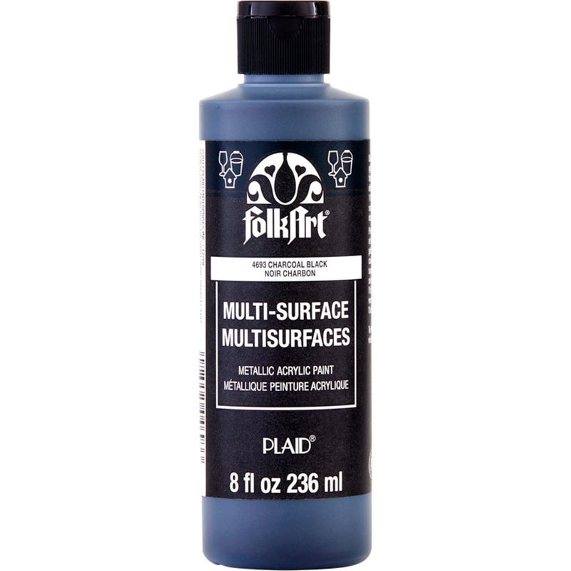 Acrylic Paint Metal Charcoal Blk Folkart 8oz