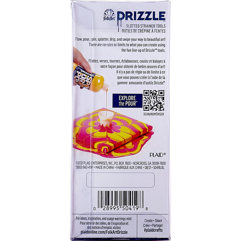 Drizzle Slot Strainer Pour Tool Set Folkart 3ct