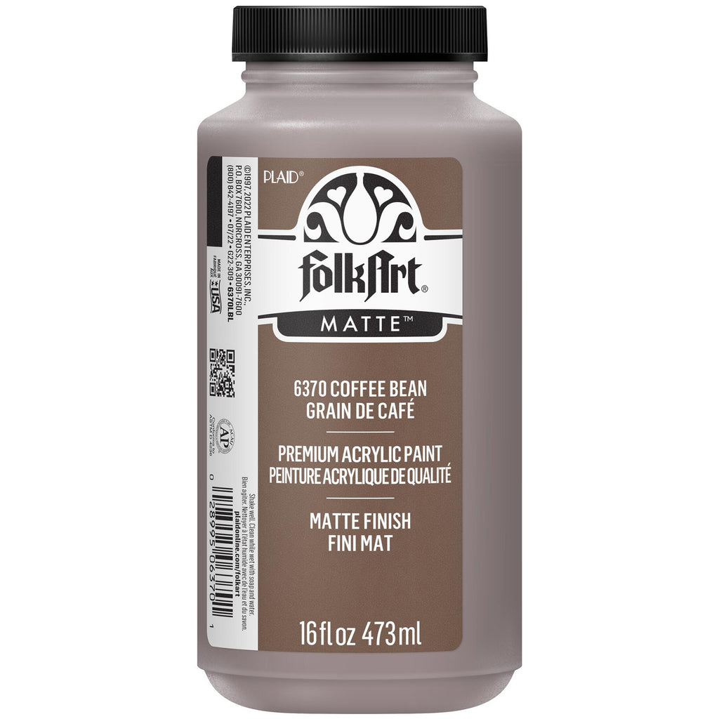 Acrylic Paint Matte Coffe Bean 16oz Folkart