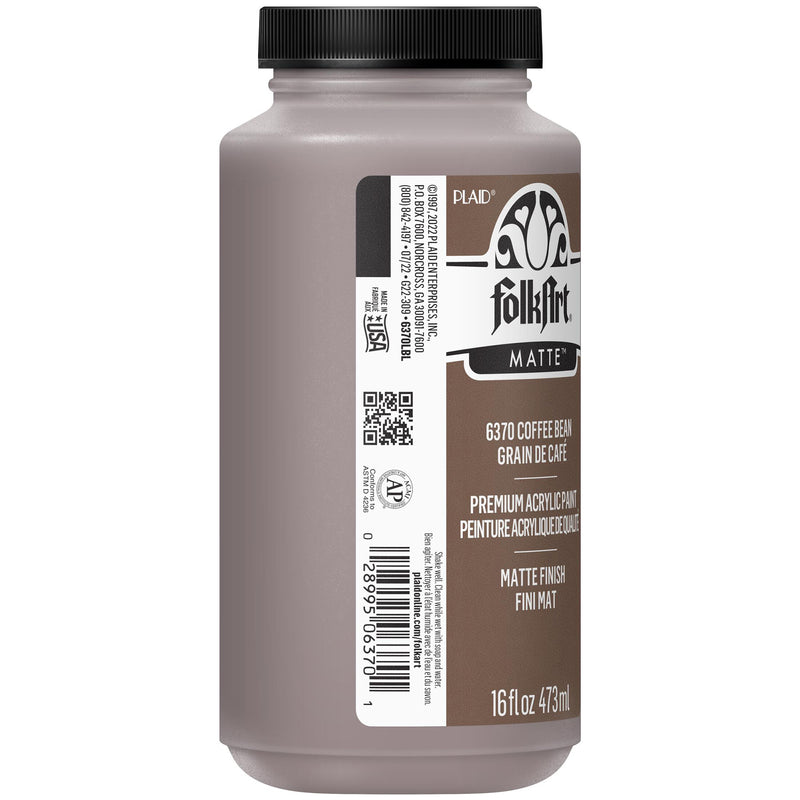 Acrylic Paint Matte Coffe Bean 16oz Folkart