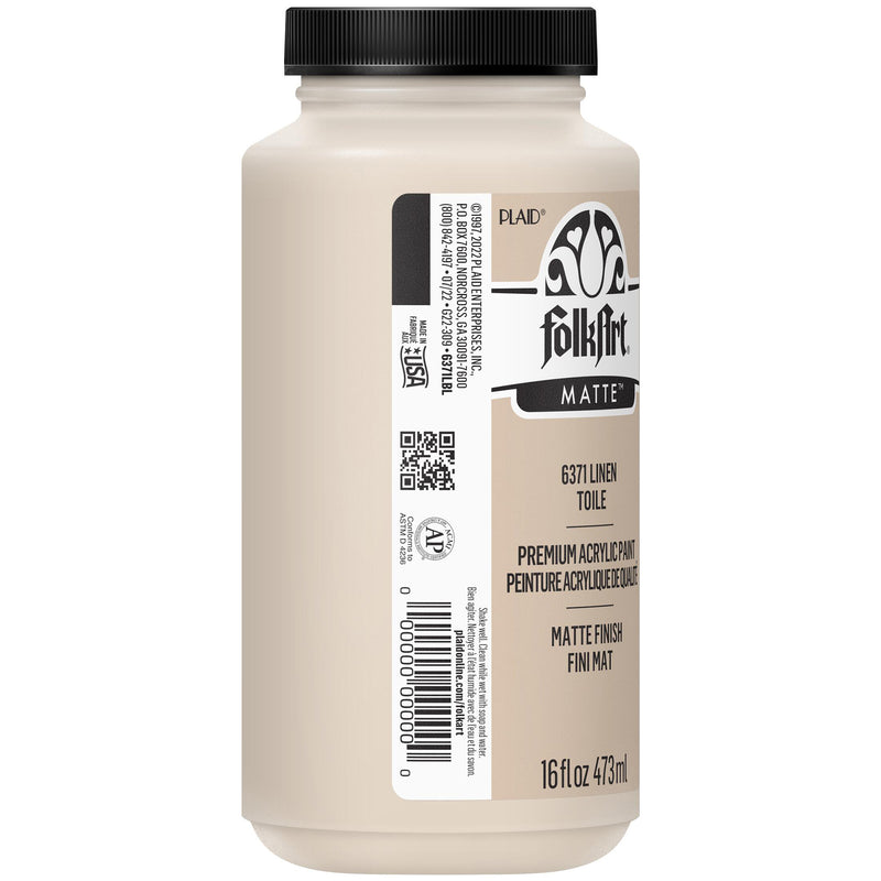 Acrylic Paint Matte Linen 16oz Folkart