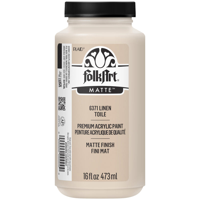 Acrylic Paint Matte Linen 16oz Folkart