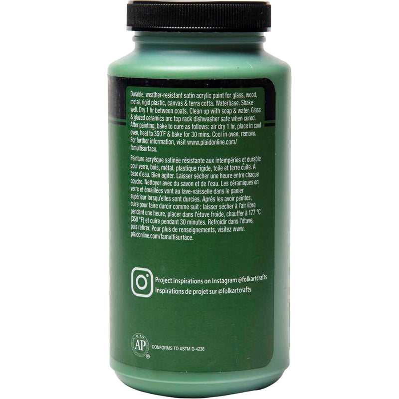 Acrylic Paint Satin Classc Grn 16oz Folkart Multisurface
