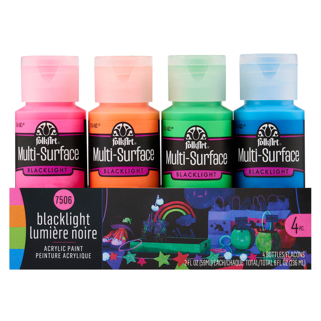 Multisurface Neon Blacklight 4ct Folkart 2oz