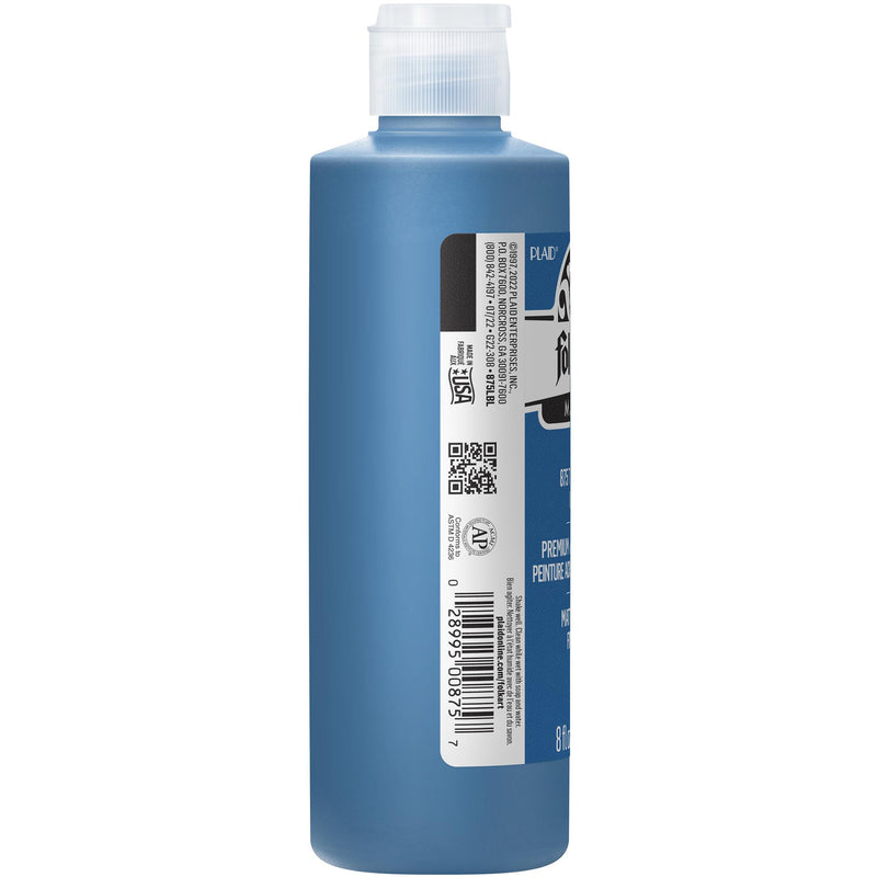 Acrylic Paint Matte True Blue 8oz Folkart