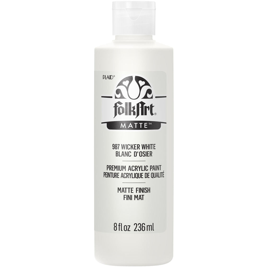 Acrylic Paint Matte Wicker Wht 8oz Folkart