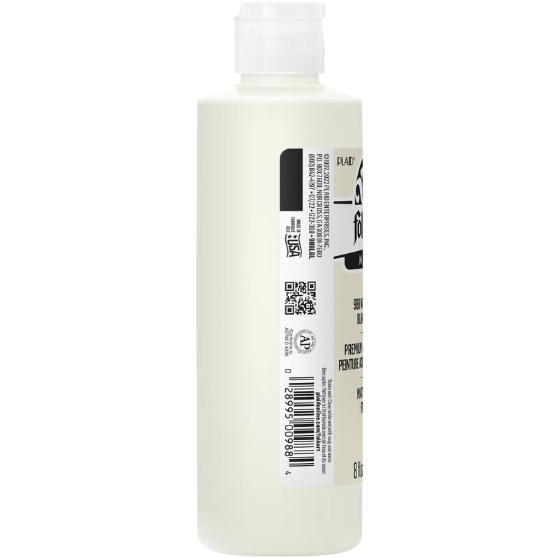 Acrylic Paint Matte Warm White 8oz Folkart